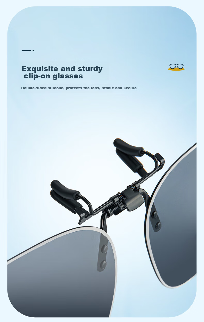 EYEPLAY Clip-On Sunglasses for Nearsightedness, Polarized, for Men And Women, Fishing, Driving, Specialized Sunglasses 8014A 5