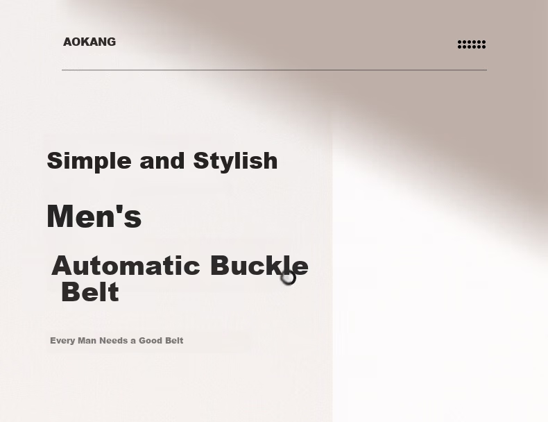 Aokang Genuine Leather Men's Business Casual Automatic Buckle Commuter Belt New Year Gift for Men 1