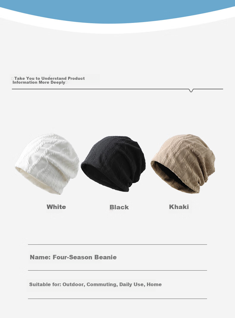 Qise Fang Women's Thin Windproof Warm Maternity Hat Skin-friendly Sleep Cap Men's Cold-proof Headwrap Beanie Black 6