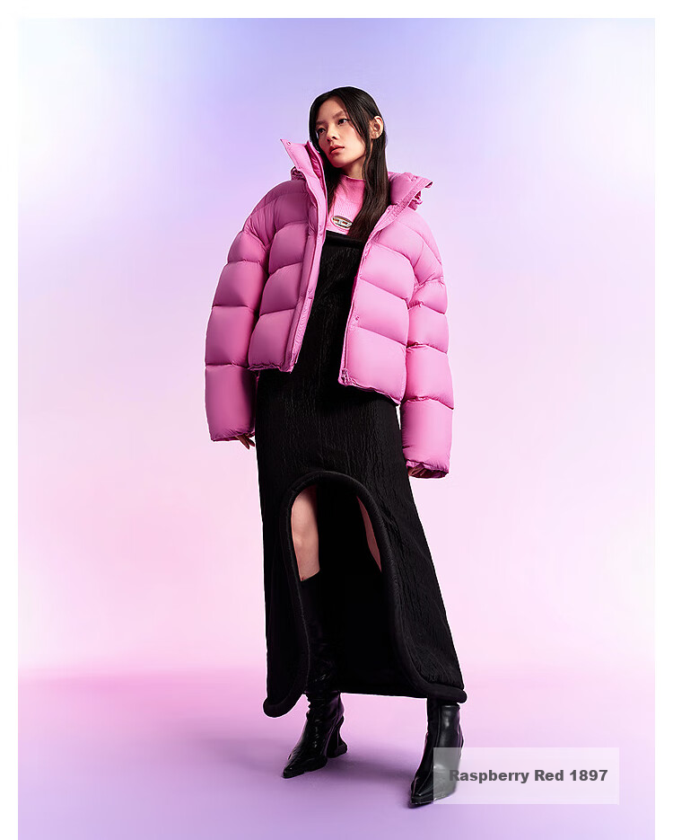 Bosideng Women's Winter 90% Down Puffy Thickened Hooded Jacket Warm Coat Mall Hot Sale Same Style 26