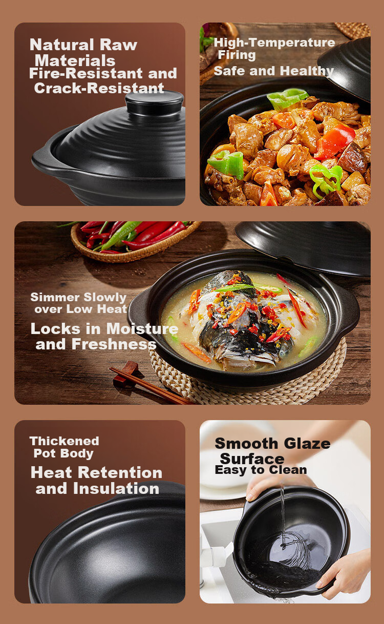 JD Jingzao Clay Pot Gas Stove Special Stew Soup Casserole Pot for Home Cooking 2