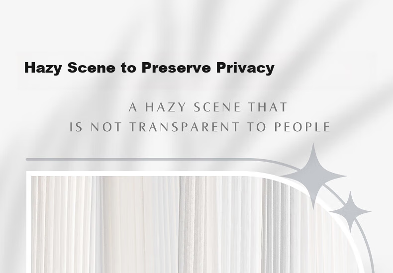 Mercury Home Textile Sheer Curtain Translucent Privacy Living Room Balcony Window White Perforated Gauze 130cm Width × 180cm Height (Single Panel) 13