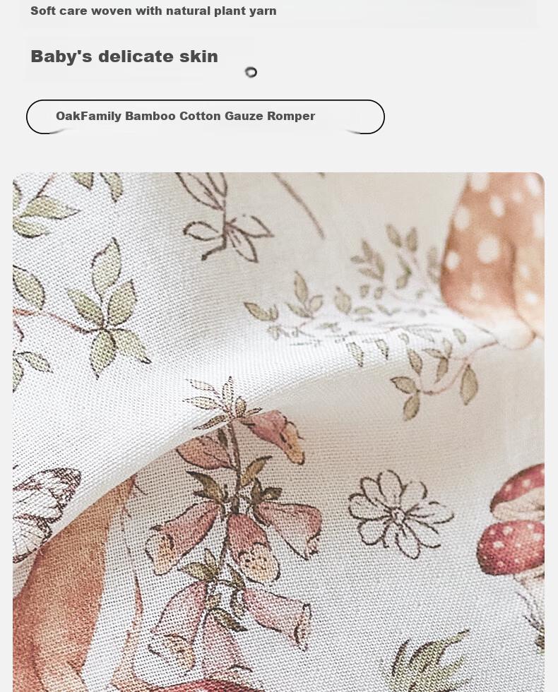 OAK FAMILY Newborn Baby Clothes Early Autumn Romper Thin Baby Bodysuit Pear Orchard 90cm 6