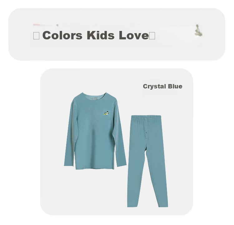Hodohome Boys Seamless Thermal Fleece Autumn Shirt and Pants Set, Seamless Craft School Uniform Warm Underwear, Model 517, Size 140 8