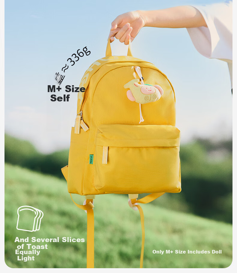 SHUKIKU Fruit and Vegetable Fashion Casual Travel Lightweight Backpack for University, High School, and Middle School Students Unisex Ultra-Light Carrot and Herbal M+ Size 5