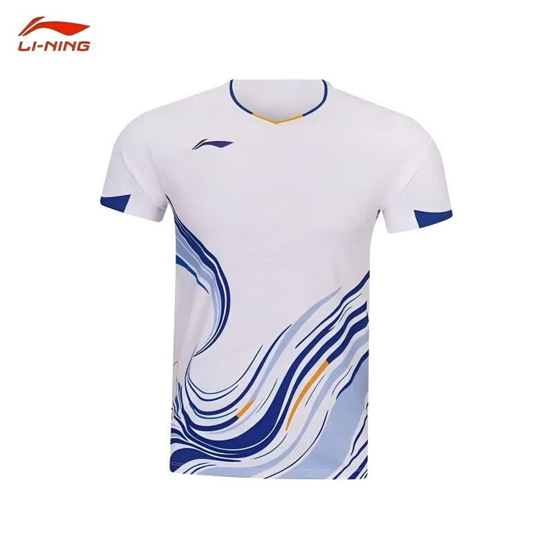 LI-NING 2026 New International Star Badminton Competition Quick-Dry Breathable Short Sleeve Sportswear 5