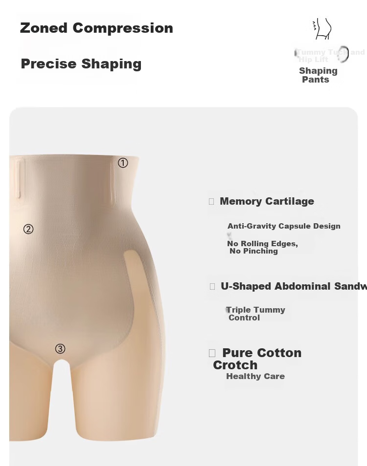 FitonTon High Waist Strong Tummy Control Floating Pants Postpartum Waist Trainer Shaping Hip Lift Seamless Slimming Leg and Hip Safety Shorts for Women 10