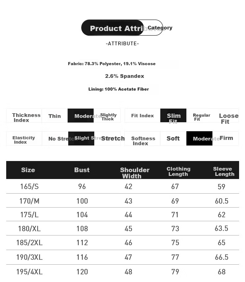 FIRS Men's Suit, All-Season Slim Fit, Professional Business Formal Wear, Men's Blazer, Casual Single-Breasted Jacket, Men's Clothing 4