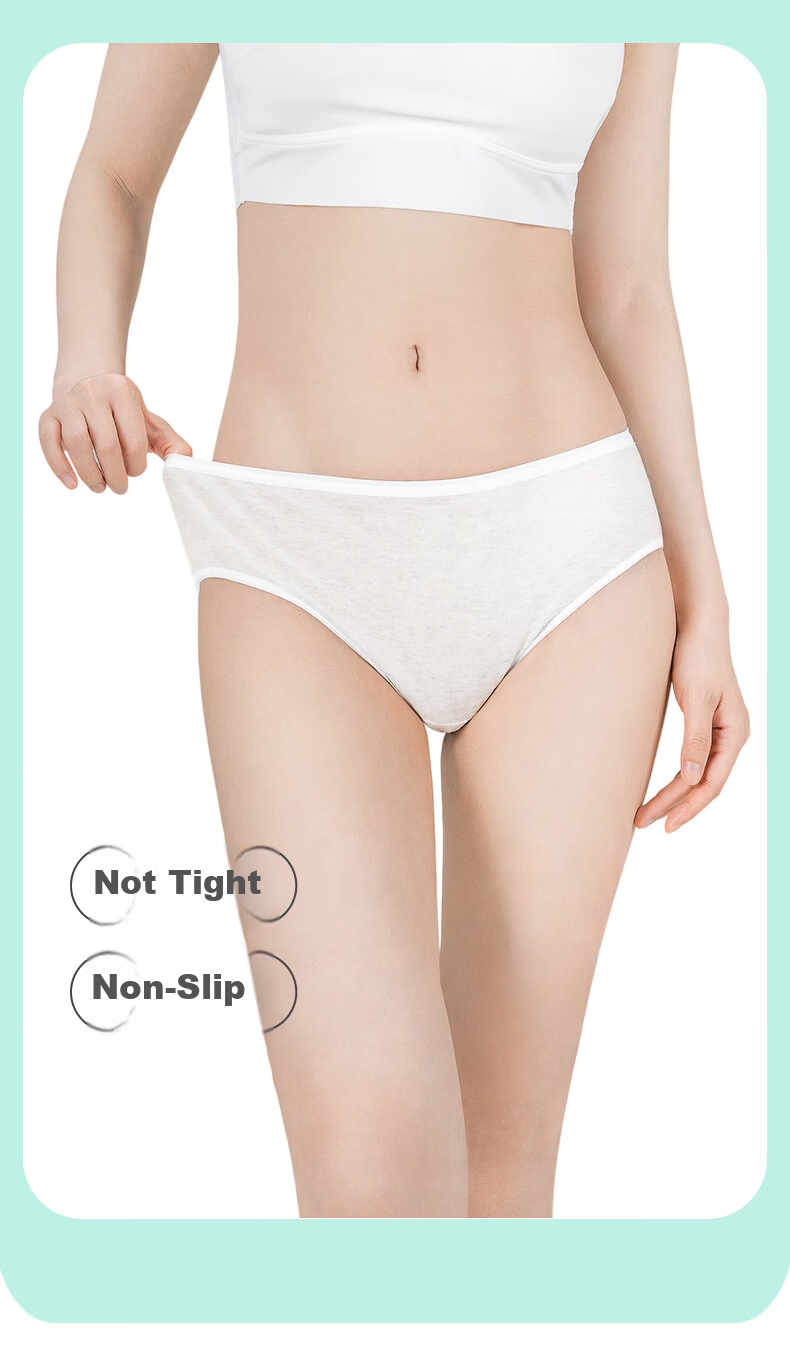 LangSha Disposable Women's Cotton Sterilized Travel Wash-Free Shorts Maternity Postpartum Daily Use Pants 5