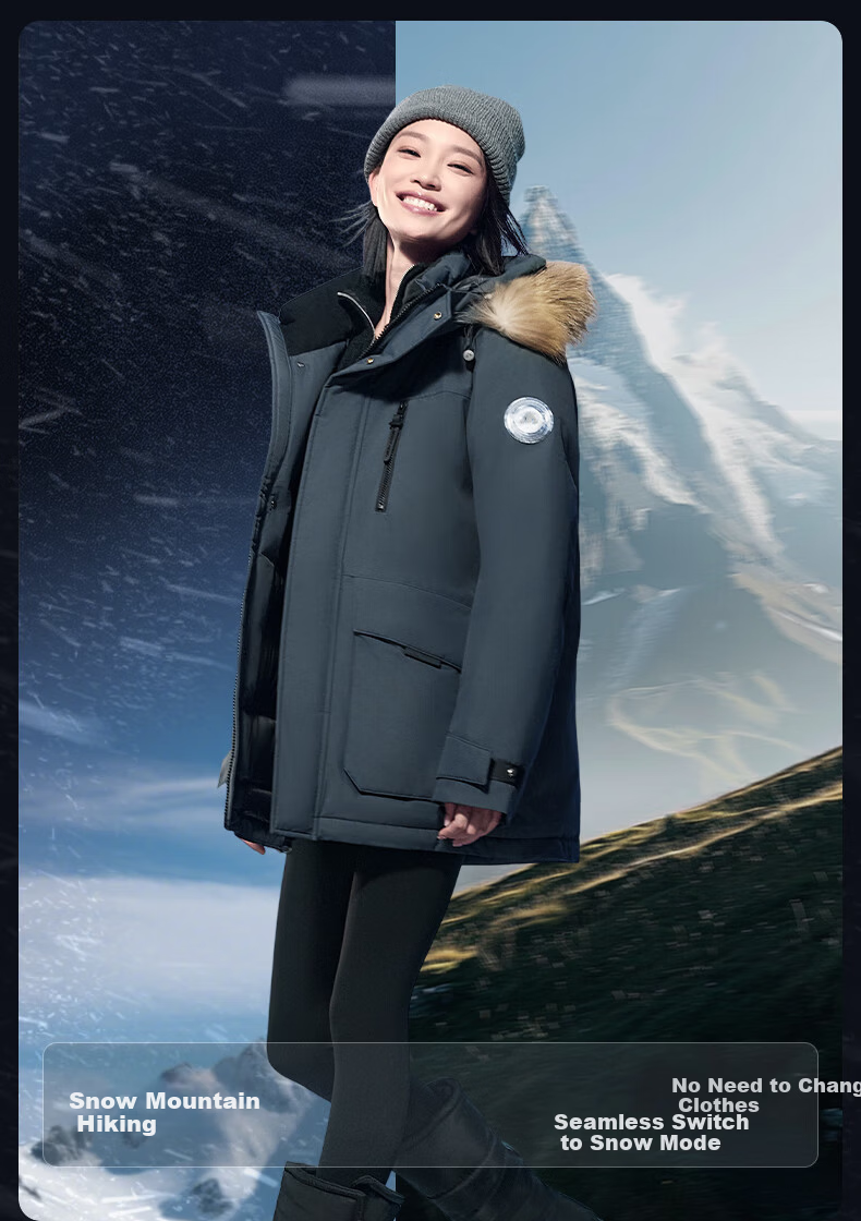 Meilicheng Men's and Women's Couple's 2025 Winter Outdoor Warm Workwear Extreme Cold Goose Down Jacket 188 15