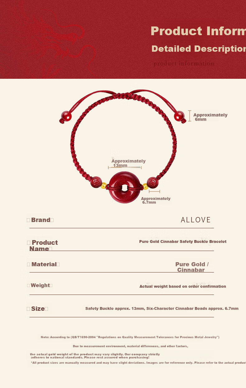 ALLOVE Peace Jade Pendant Gold Bracelet Women's 2026 New Year Lucky Charm Birthday Gift for Girlfriend Wife 8