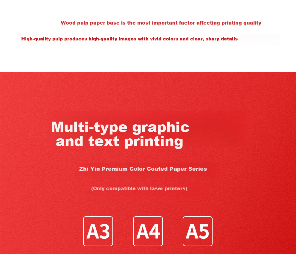 ZHIYIN A4 Coated Paper Laser Printing Paper Business Cards Menus Glossy Digital Printing High Gloss Photo Paper Cardstock Cover Paper Double-Sided Color Laser Paper 200g 9