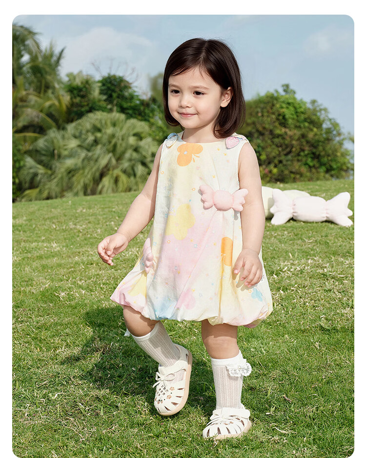 Balabala Kids Dress Baby Skirt 2026 Summer New Girls Toddler Flower Bud Dress Sweet Princess Cute 23