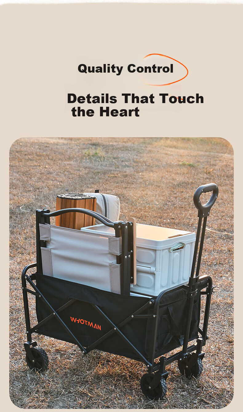 Waterman Outdoor Camping Cart Handcart Camp Wagon Small Trolley Picnic Stroller Pet Dog Cart 13