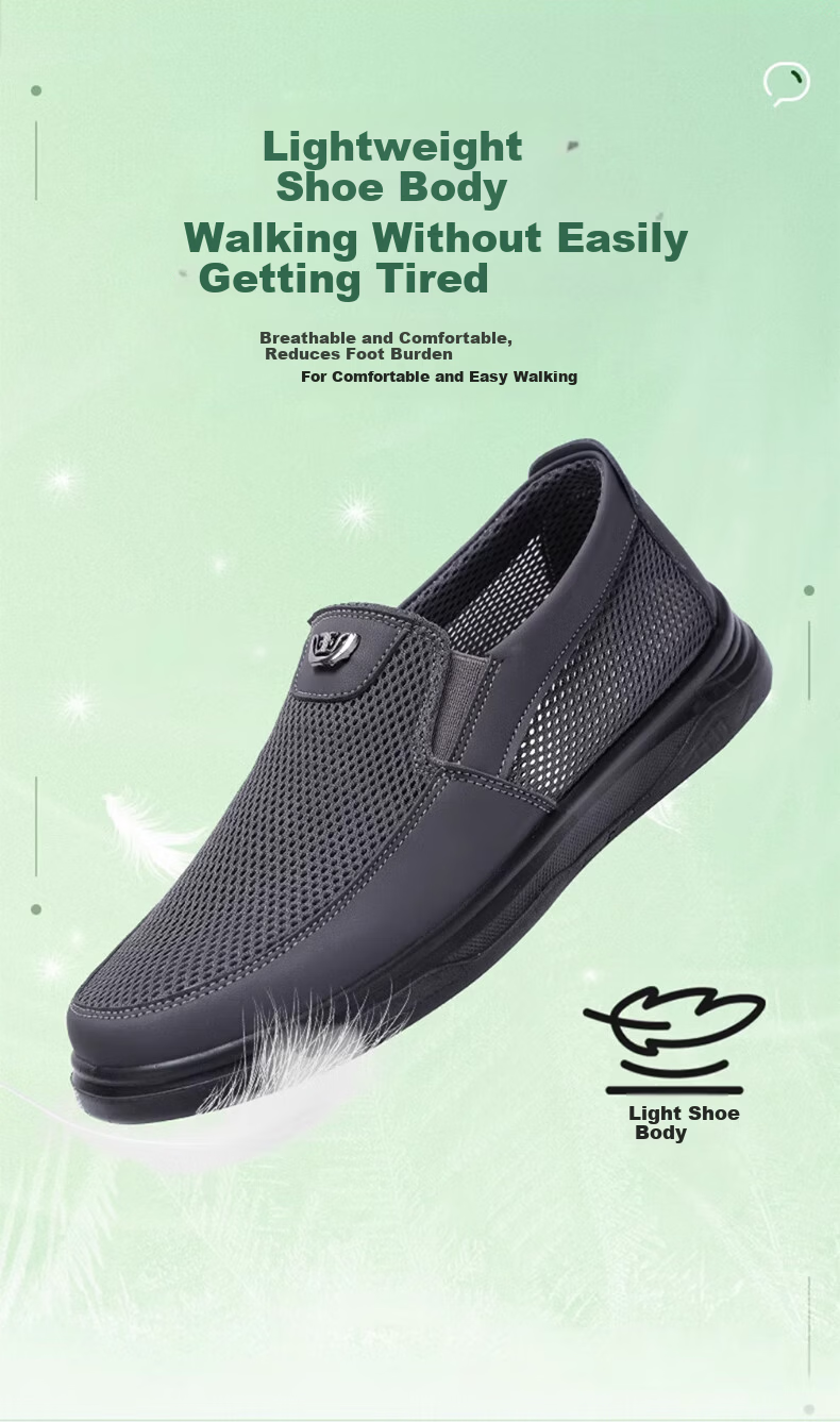 YUZHAOLIN Casual Shoes Old Beijing Cloth Shoes Men Traditional Slip-On Lazy Shoes for Middle-aged and Elderly Dad Y1S-1020 Size 40 3