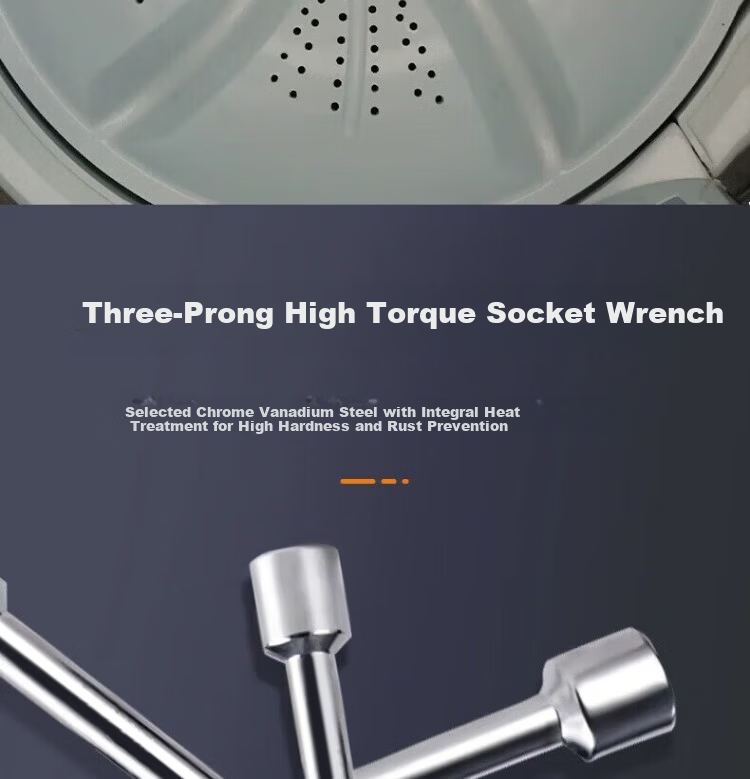 No.1 Factory 7-Piece Household Washing Machine Disassembly Cleaning and Repair Professional Tool Set with Pulsator Core Three-Prong Socket Wrench 8