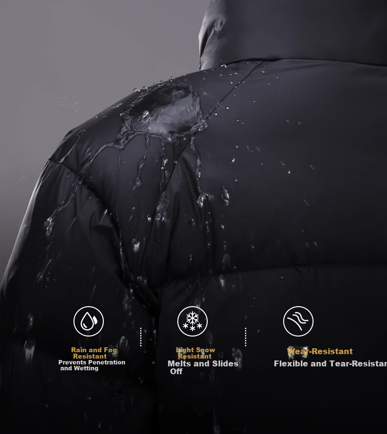 CAMEL Outdoor Down Jacket Unisex Thickened Graphene Warm Water-Repellent Puffer Coat 04/B/D/J Random Delivery 46