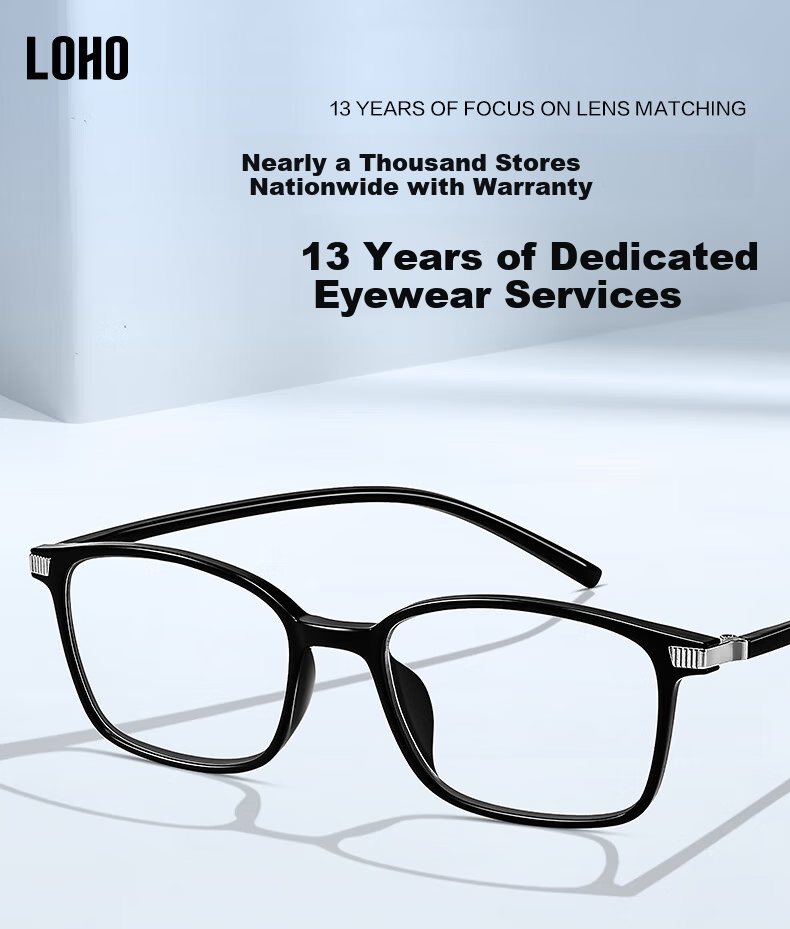 LOHO Men's Blue Light Blocking Reading Glasses HD Lenses Fashion Portable Elderly Glasses Women 100 Degree Age 40-49 1