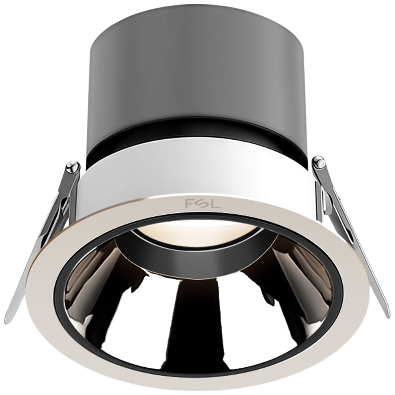 Foshan Lighting (FSL) LED Recessed Small Hill Spotlight High CRI 90 Deep Cup Anti-Glare Aluminum 9W 3000K Warm Yellow