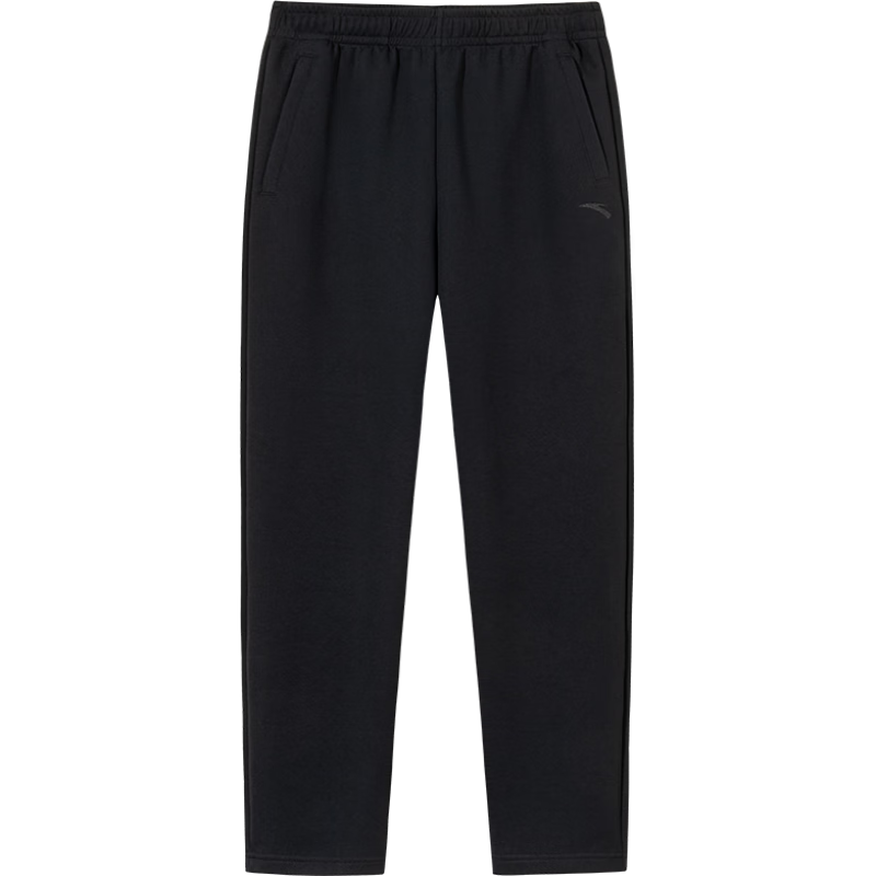ANTA Men's Fleece-Lined Thermal Sports Pants Winter Knit Outdoor Running Joggers Casual Jogger Pants with Elastic Cuffs