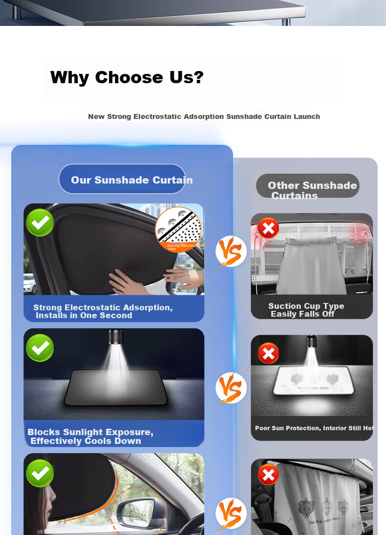 Jiabalan Car Sunshade Shield Heat Insulation Umbrella Curtain Front Windshield Window Sunshade Cover for Parking 3