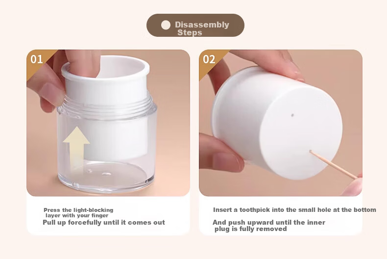 Chense Vacuum Pump Dispenser Bottle, 50ml, Travel-Sized, Skincare Sample Empty Bottle, Face Cream Dispenser, 1 Piece 19