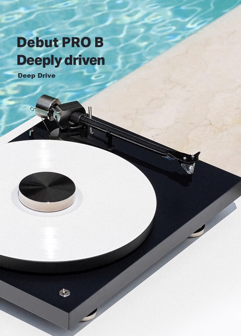 Pro-Ject Debut Pro B Vinyl Turntable Black - Austrian Original Imported Home Record Player 10
