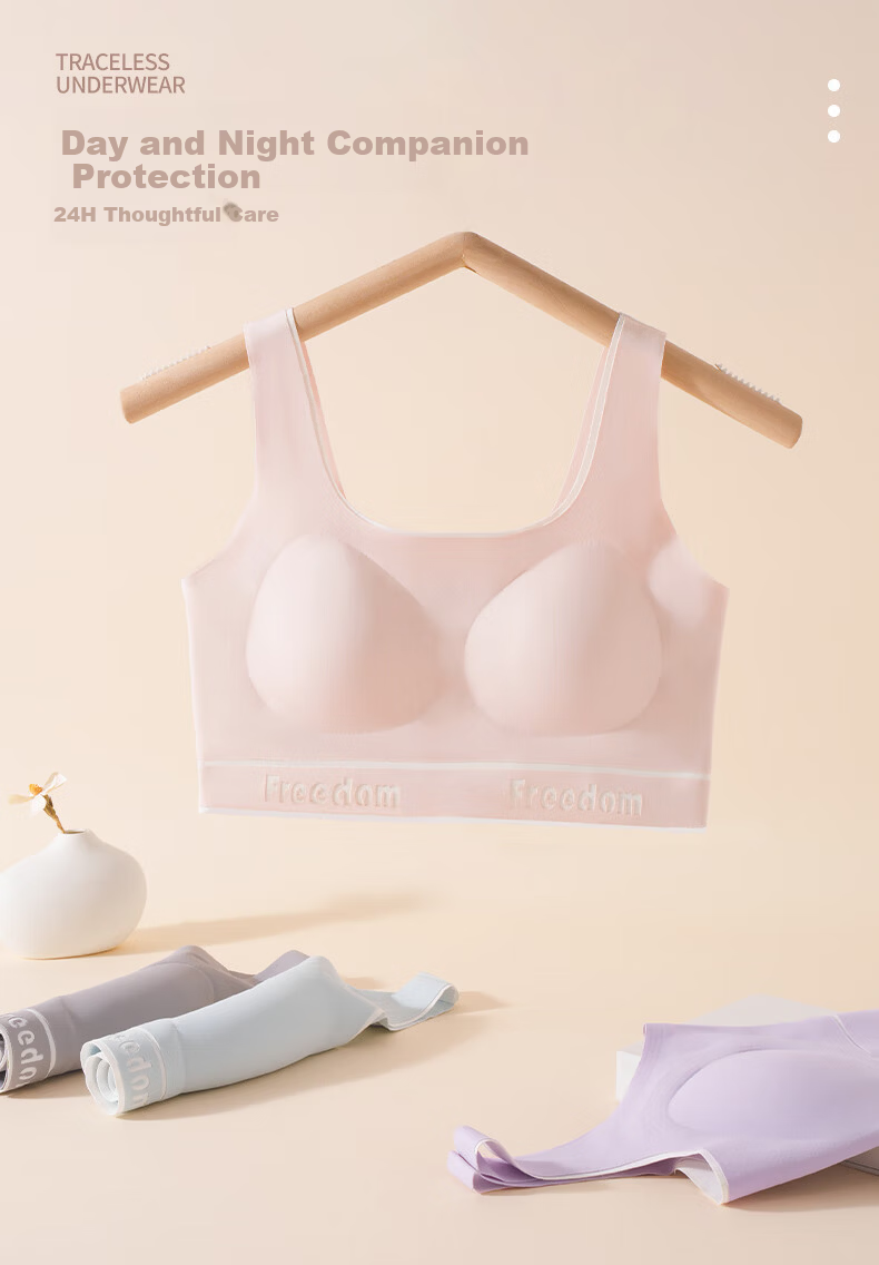 Ailier & ouluola 2026 New Girls' Underwear, Puberty Bra for Middle And High School Students, Ages 12-16, Second And Third Stage, Sports Gray, Size L 5