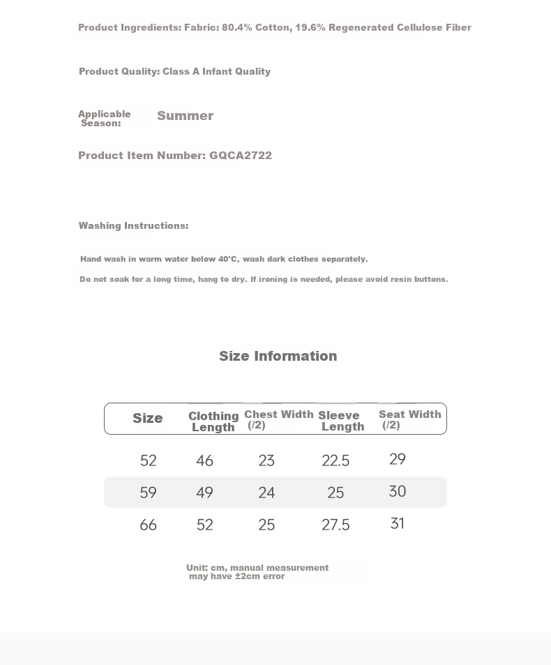 Guaiqi Bear Maternity Gift - Newborn Baby Romper Spring Autumn Jumpsuit Summer Thin Gift Box - Member Discount 15
