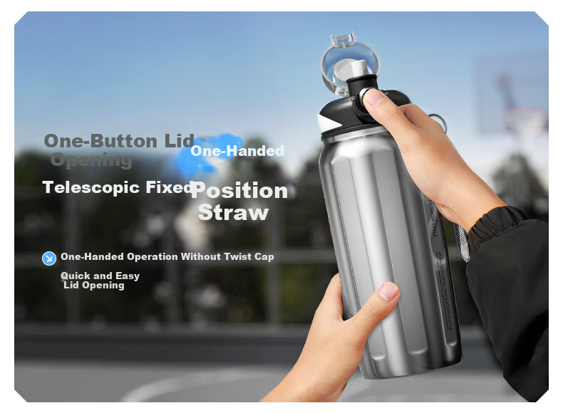 NRMEi Insulated Large Capacity 316 Stainless Steel Sports Water Bottle with Straw for Boys Teens 12-18 Years Outdoor 4