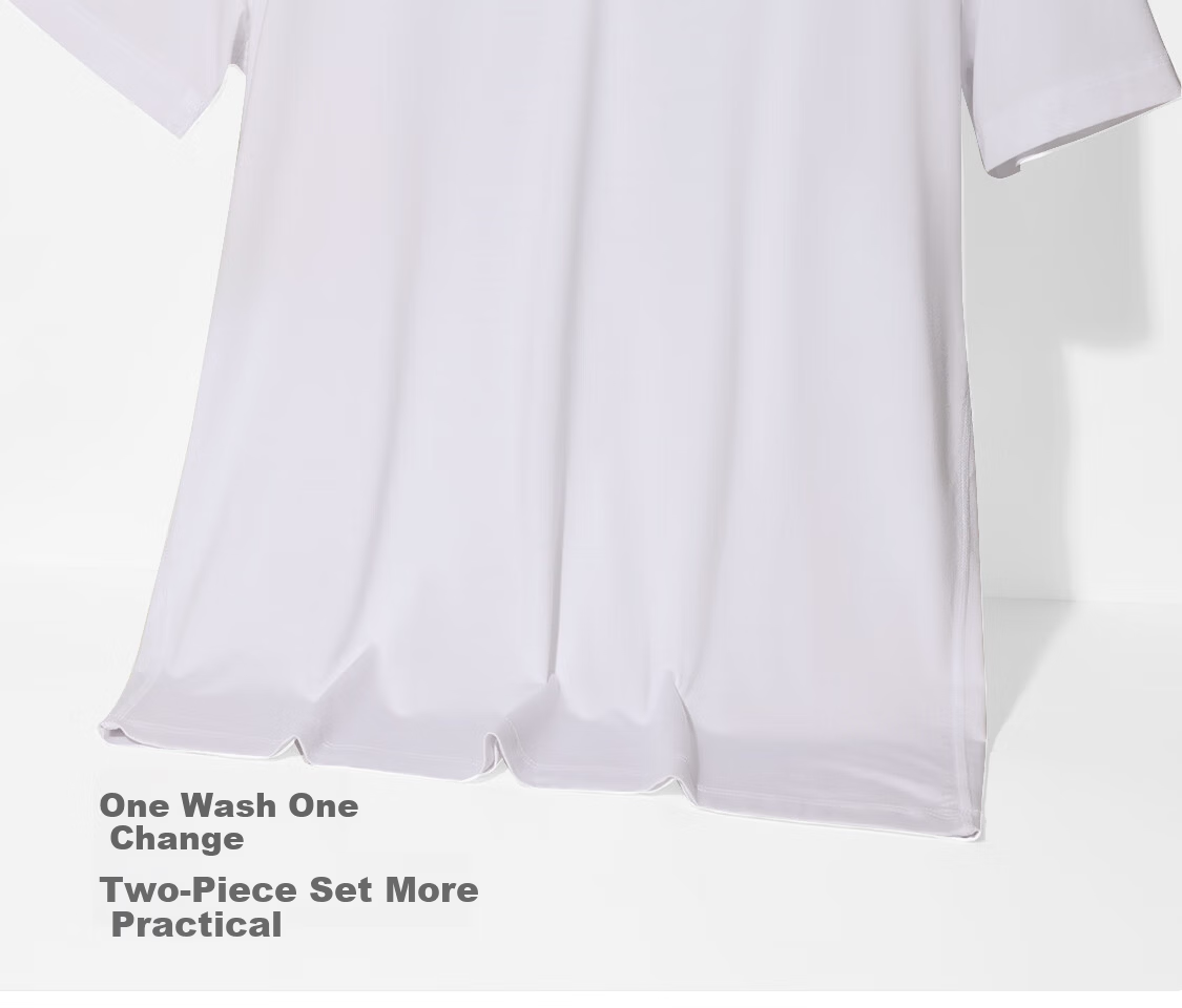 Aimer Men Modal Short Sleeve T-Shirt Base Layer [2-Pack] V-Neck Vest White 170 7