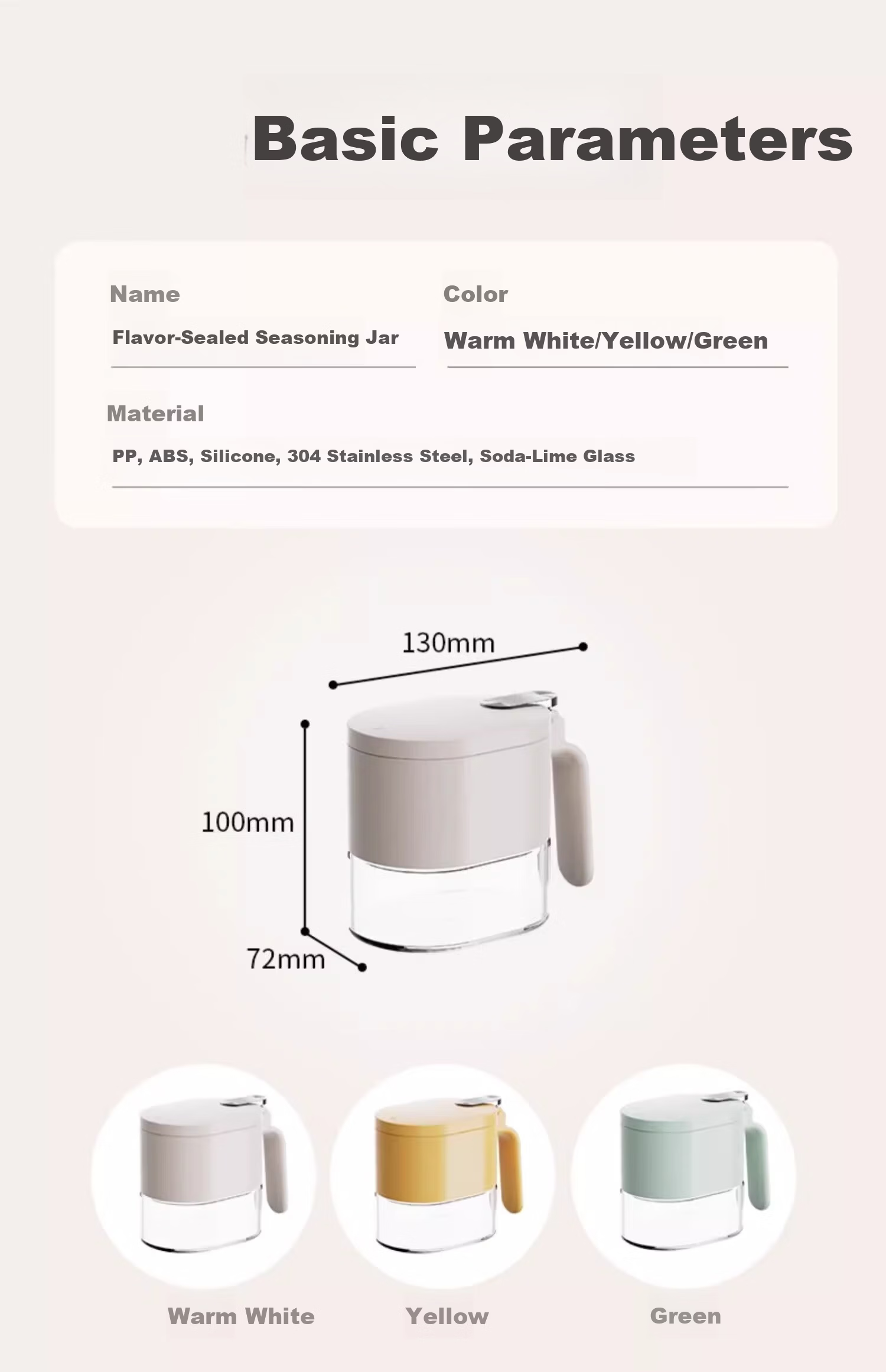 KATEI STORY Japanese Moisture-Proof Sealed Spice Jar Salt Container Glass Kitchen High-End Seasoning Bottle 11