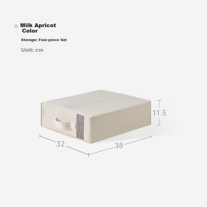 EACHY Bed Sheet and Duvet Cover Four-Piece Set Storage Box - Milk Apricot Color