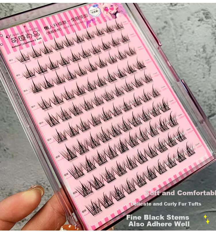 Mengjie Shangpin Cat Paw False Eyelashes Natural Realistic Glue-Free Eyelashes for Women 22