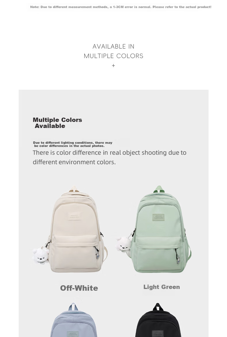 JINSHIWQ Large Capacity Backpack for Girls, Junior High and High School Students, Travel Shoulder Bag, Stylish Commuter Laptop Backpack for College Students 3