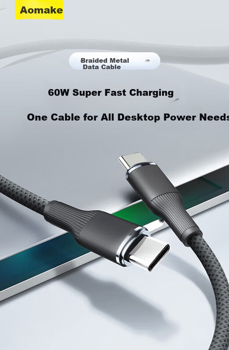 Oumake Apple 15 Charger Cable 16/17 Pro Max Data Cable Type-C Fast Charging iPhone Car Laptop iPad MacBook 2