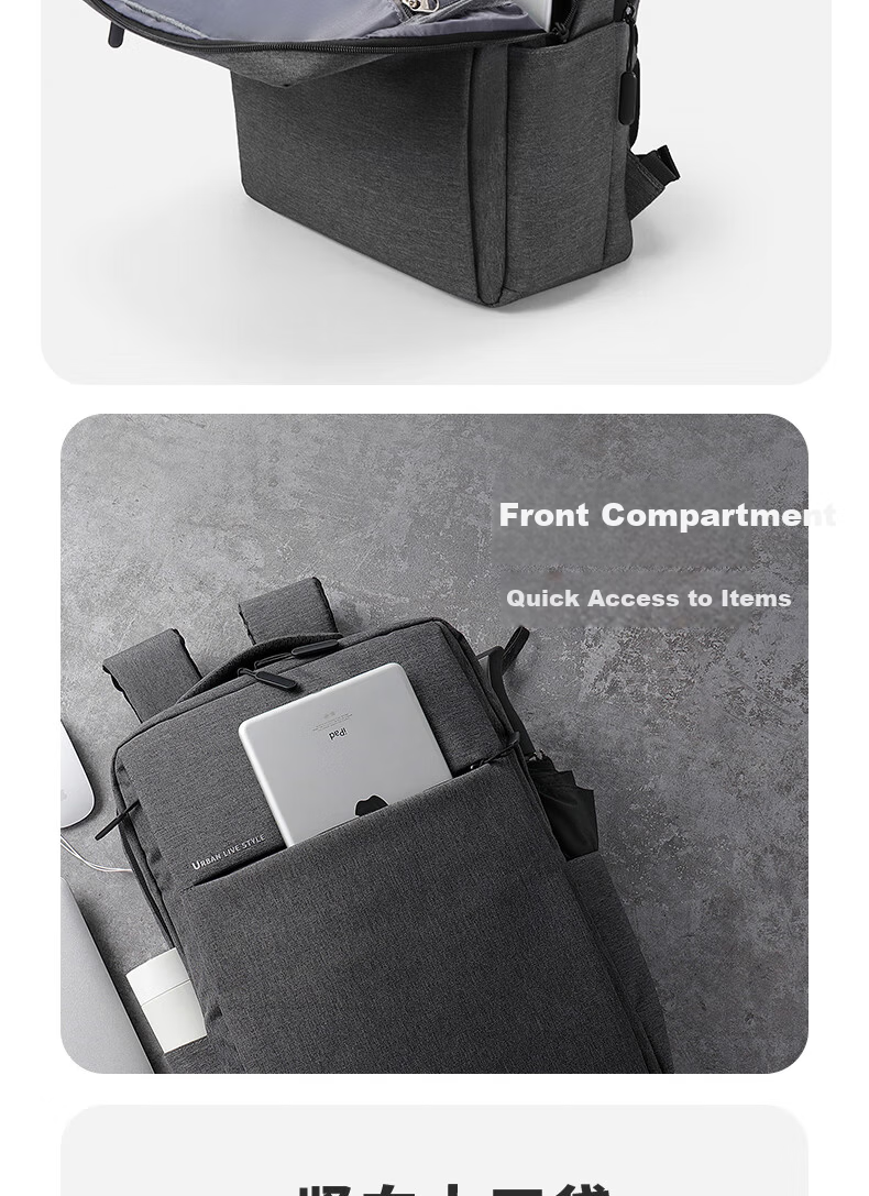 JINSHIWQ Backpack Unisex Laptop Bag Business Notebook Bag 14/15.6/17.3 Inch Large Capacity School Bag for College Students 18