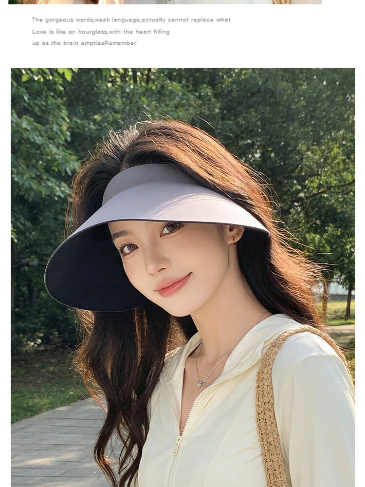 Xing Gongguan Women's Sun Protection Hat UV Protection Wide Brim Summer Sunshade Hat Face Covering Open Top Cycling Hat Slim Face 14
