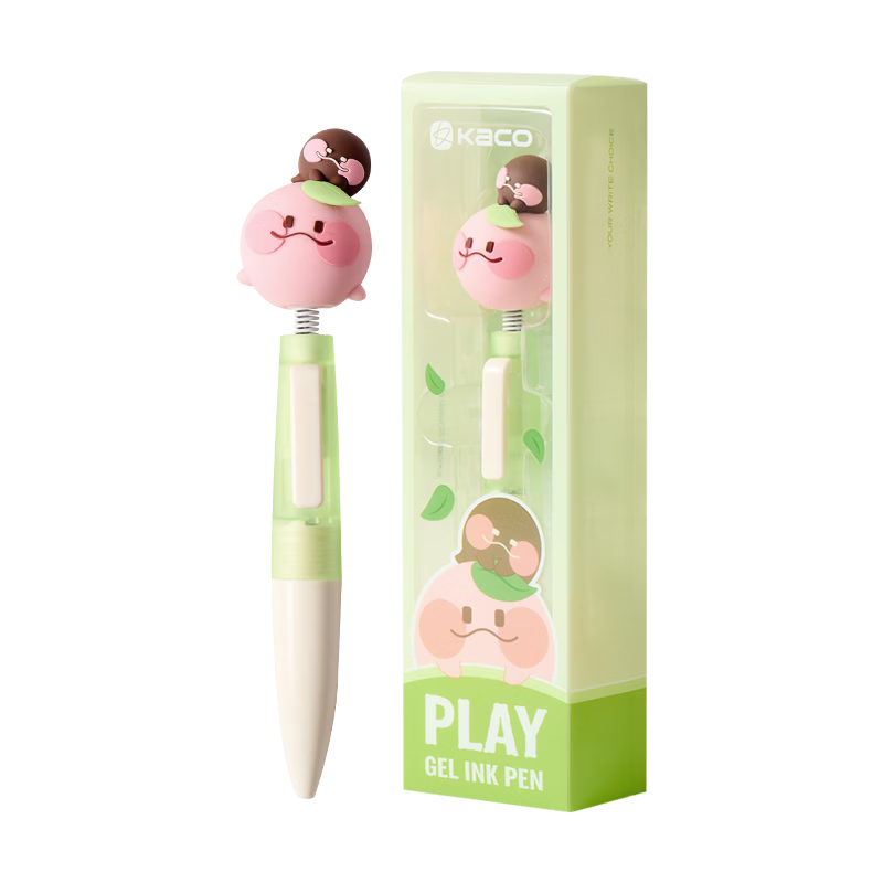KACO Leyuan PLAY Black 0.5mm Retractable Gel Pen Bullet Tip Signature Pen Ins Stylish Student Quick-Dry Creative Carbon Ink Pen 1 Piece