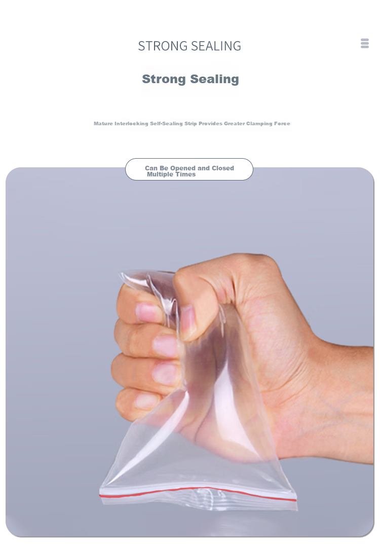 Miaoxinsi Food Self-Sealing Bags, Thickened Waterproof Transparent Dustproof Storage Bags, Sealed Plastic Packaging Bags, Sample Fresh-Keeping Sealed Bags 9