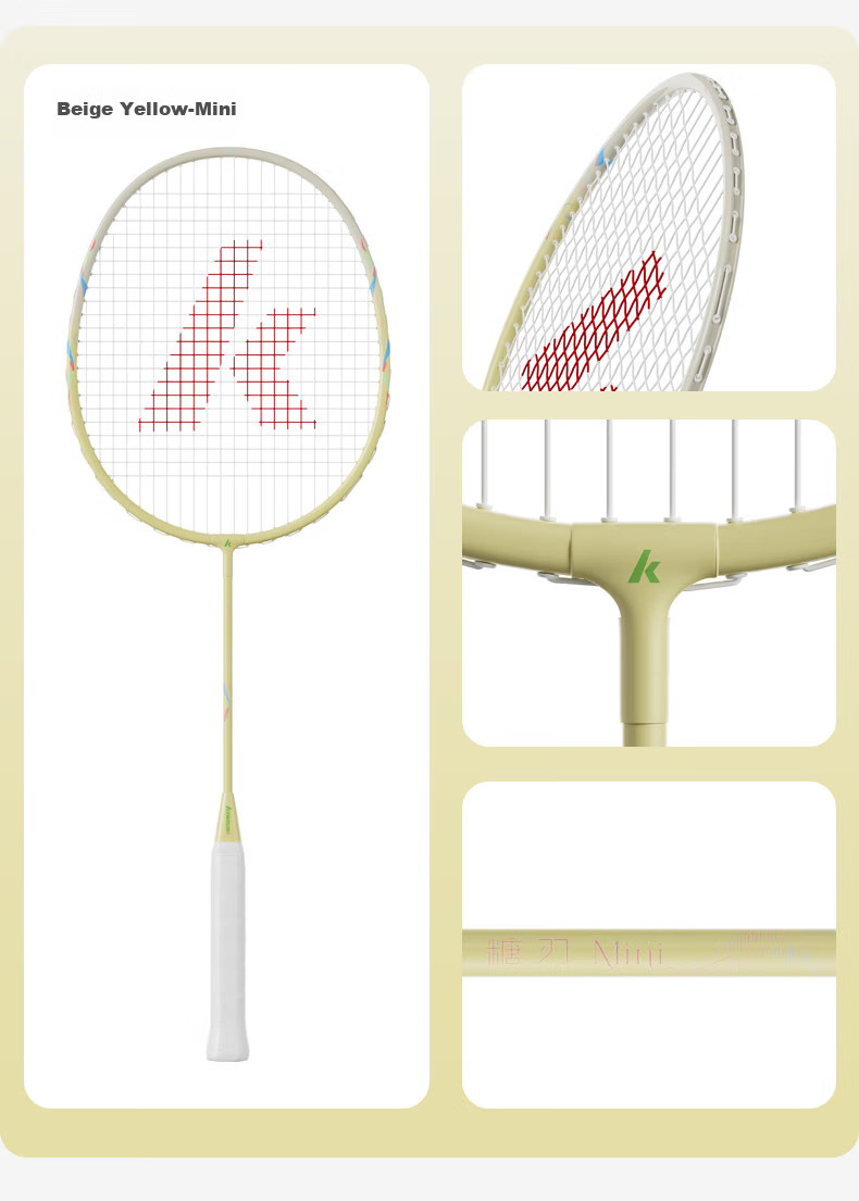 KAWASAKI Badminton Racket Children's Sugar Blade MINI Adult X1 Balanced Racket Family Set Parent-Child Double Racket Durable Ultra-Light Blade 25