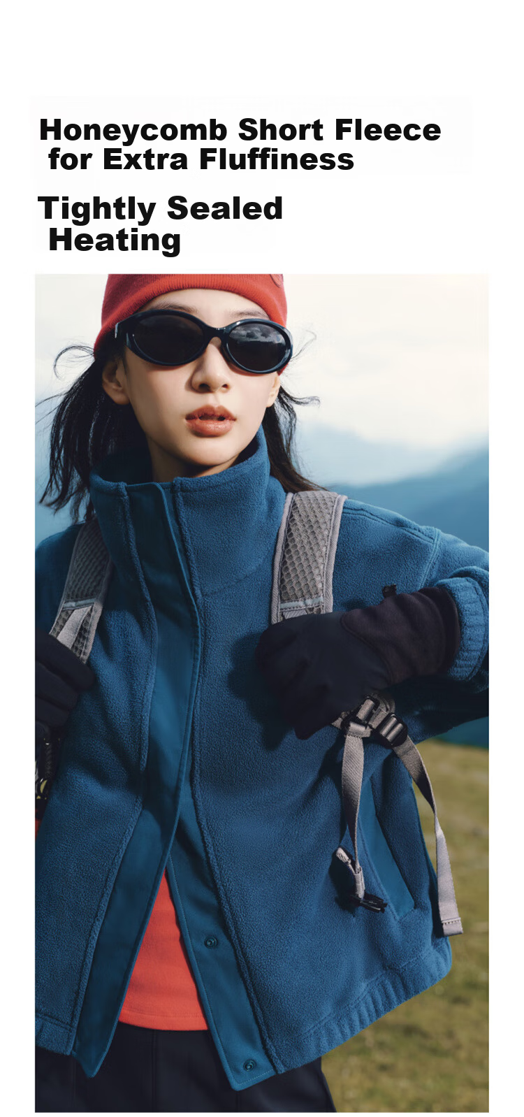 Beneunder Women's Autumn Winter Fleece Jacket 2025 New Polar Fleece Stand Collar Jacket with Fleece Lining 3