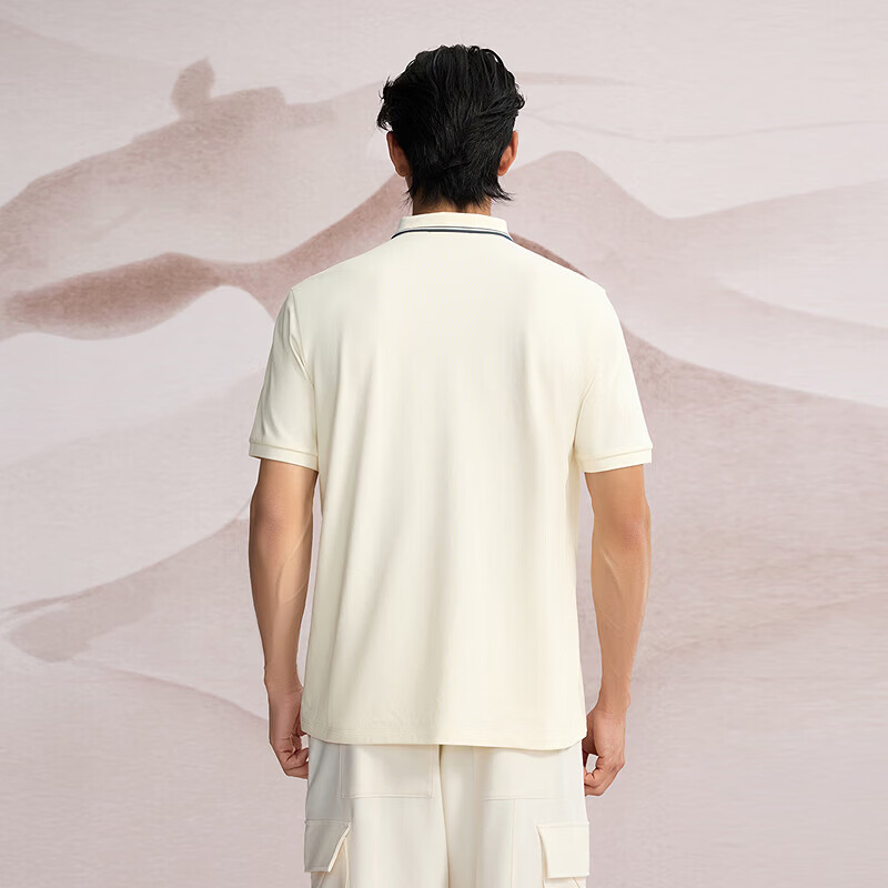 HLA Hailan Home Men's Polo Shirt 2026 New Year Dunhuang Series Cool Moisture-Wicking Embroidered Short Sleeve Summer Shirt