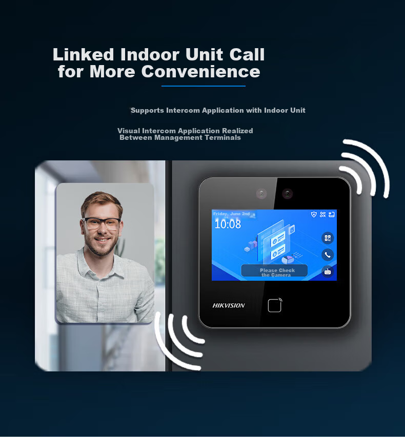 Hikvision Facial Recognition Access Control All-in-One Machine Office Attendance Fingerprint Clock-in WiFi Version Face+Card+Password D13 S 2