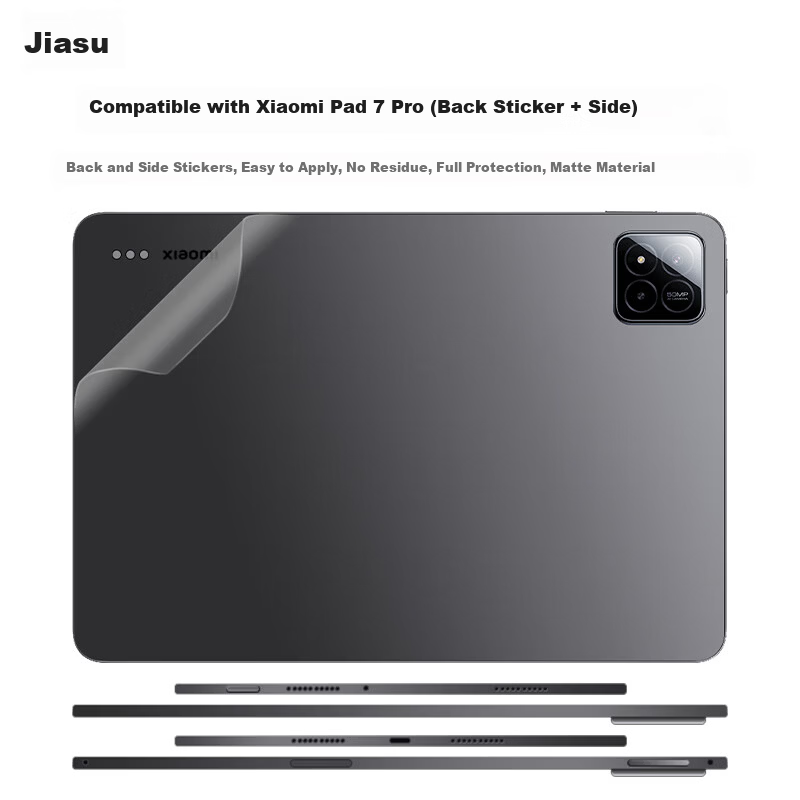 Jiasu Compatible Xiaomi Pad 7 Pro Case Film 11.2-inch Tablet Matte Protective Skin Sticker (Back + Side) Body Protective Film