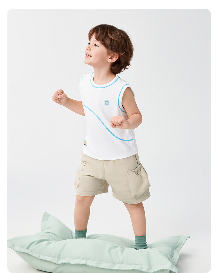 Balabala Kids Vest Girls Boys Baby 2026 Summer Quick-Dry Cooling Sun-Protective Knit Top 21