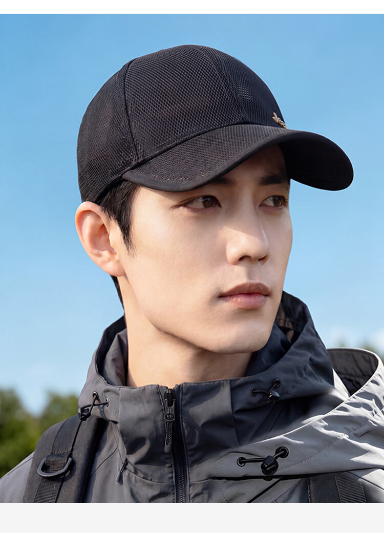 JEEP Men's Baseball Cap Summer Mesh Quick-Dry Sun Hat Unisex Visor Sports Casual Hiking Sun Hat 11