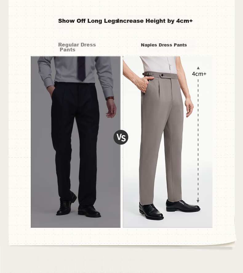 Goldlion Yun Chui Men's Spring Summer Dress Pants Machine Washable Slim Fit Business Trousers Light Coffee 32 4