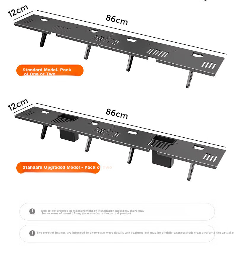 Beishi Set-Top Box Storage Rack TV Set-Top Box Holder Remote Control Organizer Router Stand Monitor Shelf Combo Set 18