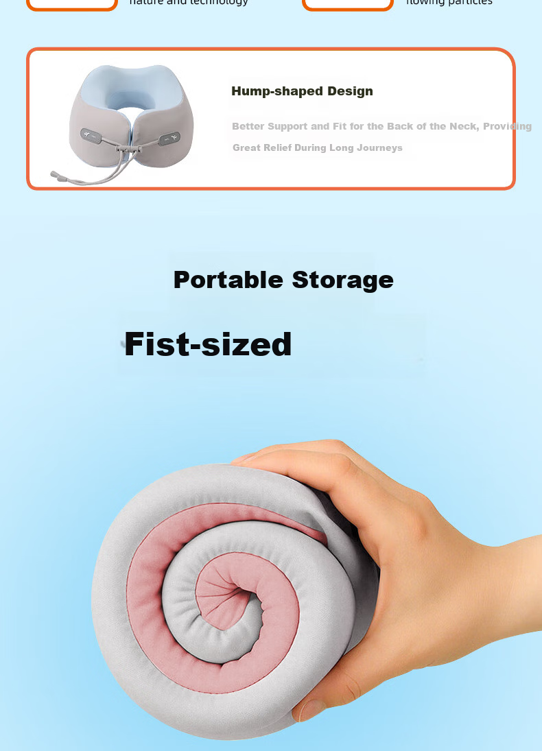 Yilafu U-Shaped Neck Pillow Cervical Support Memory Foam Travel Headrest for Airplane Car Nap Sleep Aid 8